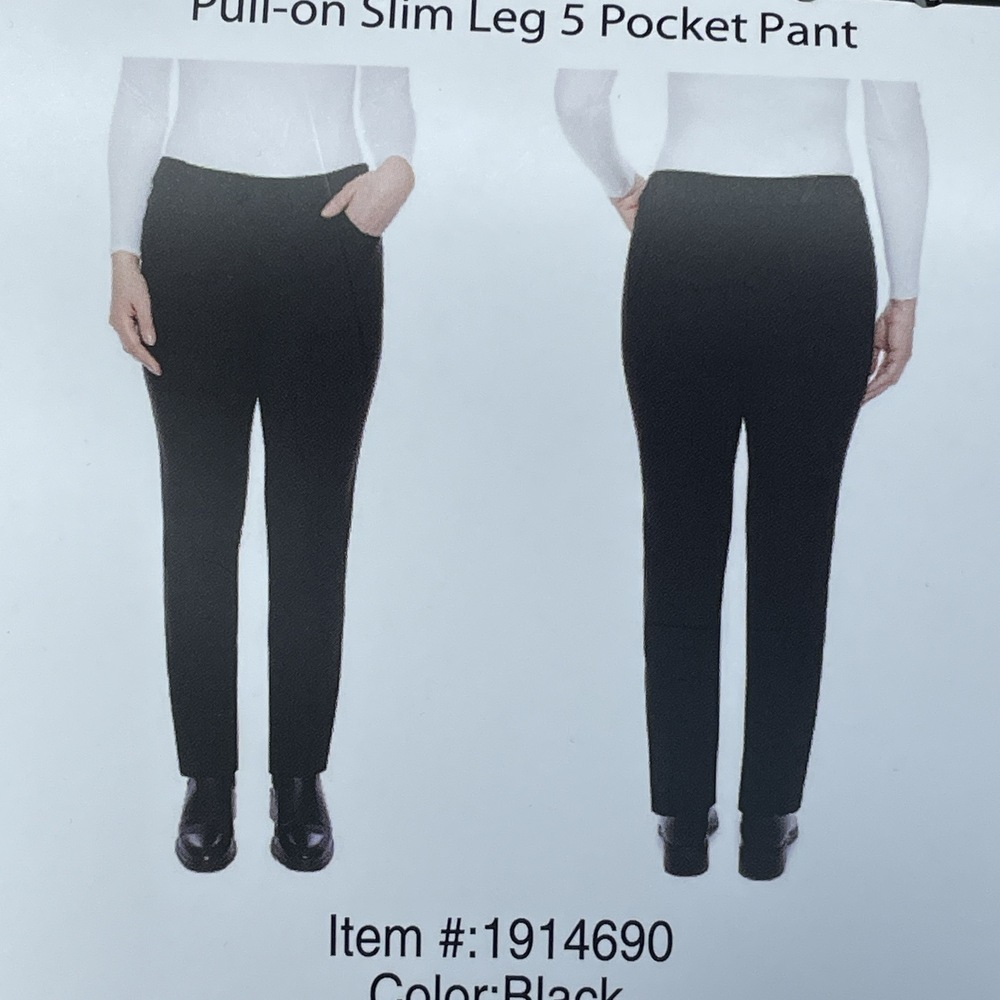 S.C. & Co. Women's L Slim Leg Pants Black a1802